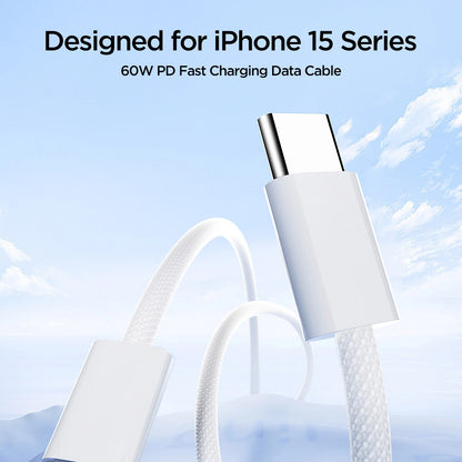 USB-C Data and Charging Cable - USB-C Joyroom S-A45, 60W, 1m, White 