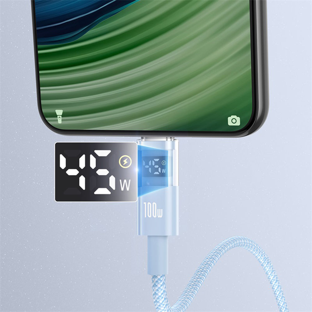 Καλώδιο Δεδομένων και Φόρτισης USB-A - USB-C Baseus Display 2, 100W, 1m, Μπλε P10382701311-00