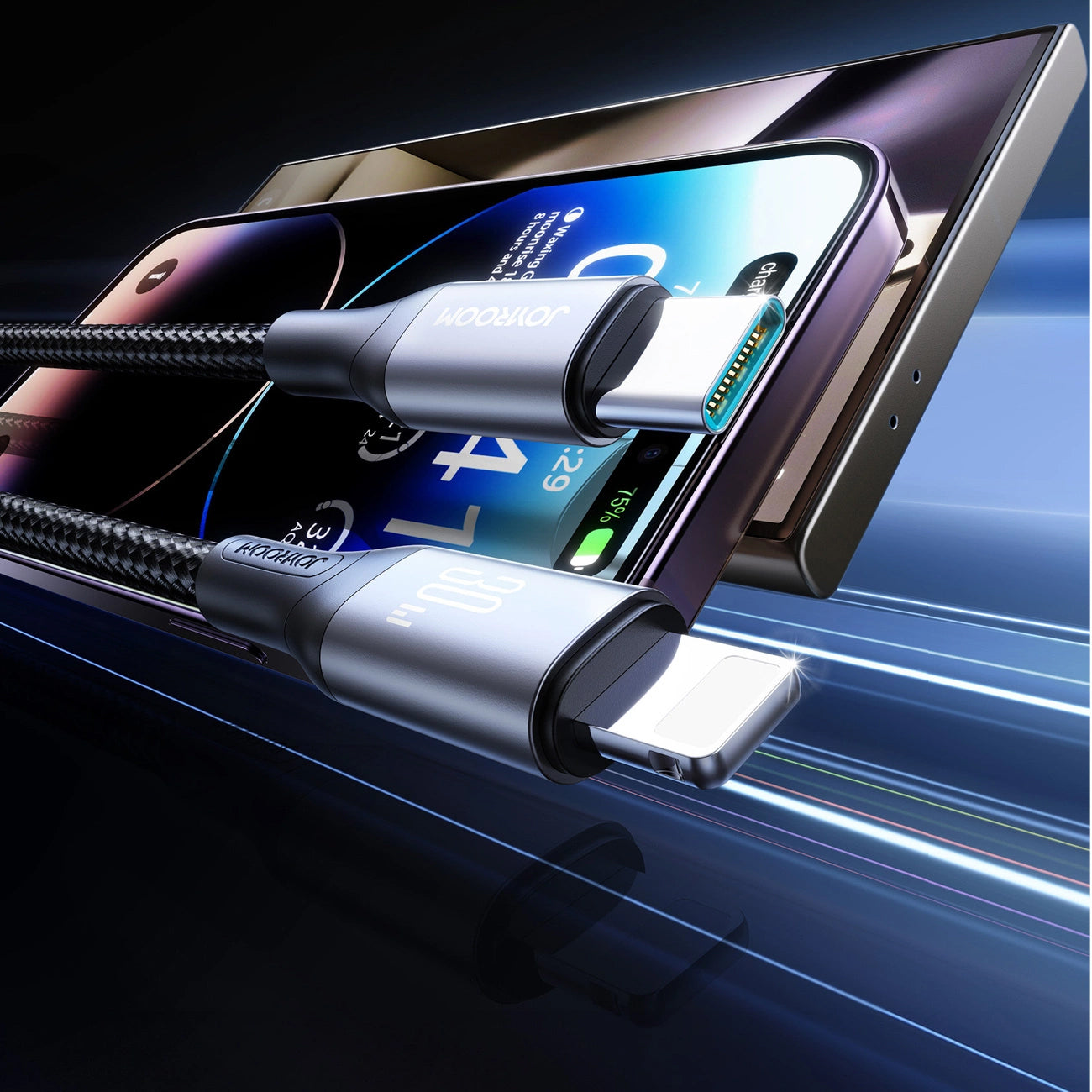 Καλώδιο Δεδομένων και Φόρτισης USB-C - Lightning Joyroom S-A28 Flash, 30W, 2m, Μαύρο