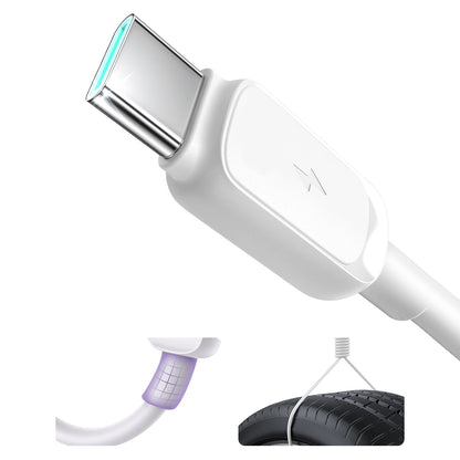 Καλώδιο Δεδομένων και Φόρτισης USB-A - USB-C Joyroom S-A14, 20W, 1.2m, Λευκό