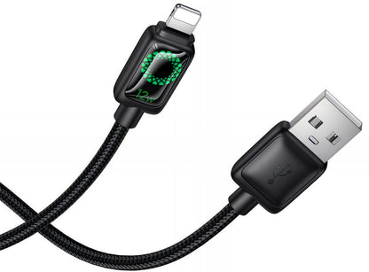 Καλώδιο Δεδομένων και Φόρτισης USB-A - Lightning HOCO U146, 12W, 1.2m, Μαύρο