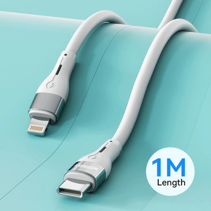 Καλώδιο Δεδομένων και Φόρτισης USB-C - Lightning WZK WSTCL1, 27W, 1m, Λευκό