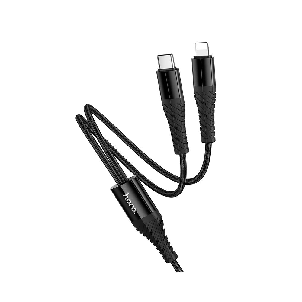 Καλώδιο Φόρτισης USB-C - Lightning / USB-C HOCO X123, 10W, 1m, Μαύρο