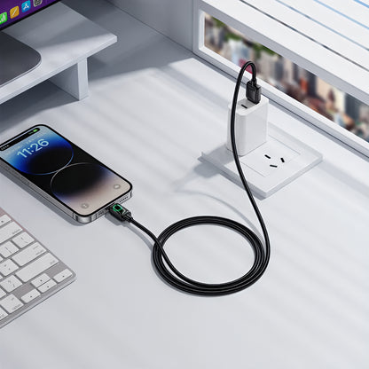 Καλώδιο Δεδομένων και Φόρτισης USB-A - Lightning HOCO U146, 12W, 1.2m, Μαύρο