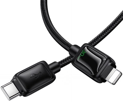 Καλώδιο Δεδομένων και Φόρτισης USB-C - Lightning HOCO U146, 30W, 1.2m, Μαύρο