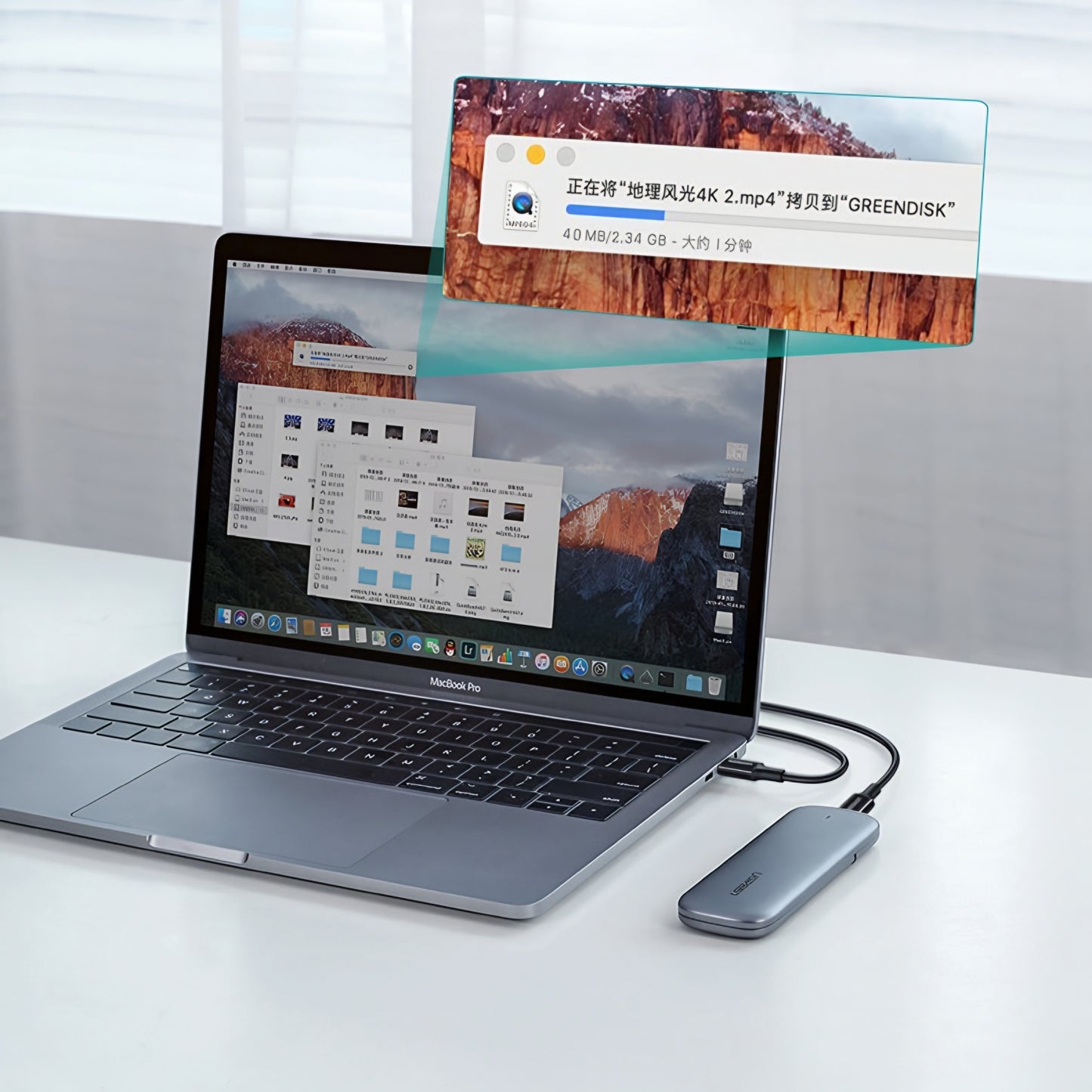 Καλώδιο Δεδομένων και Φόρτισης USB-C - USB-C UGREEN US300, 100W, 2m, Λευκό