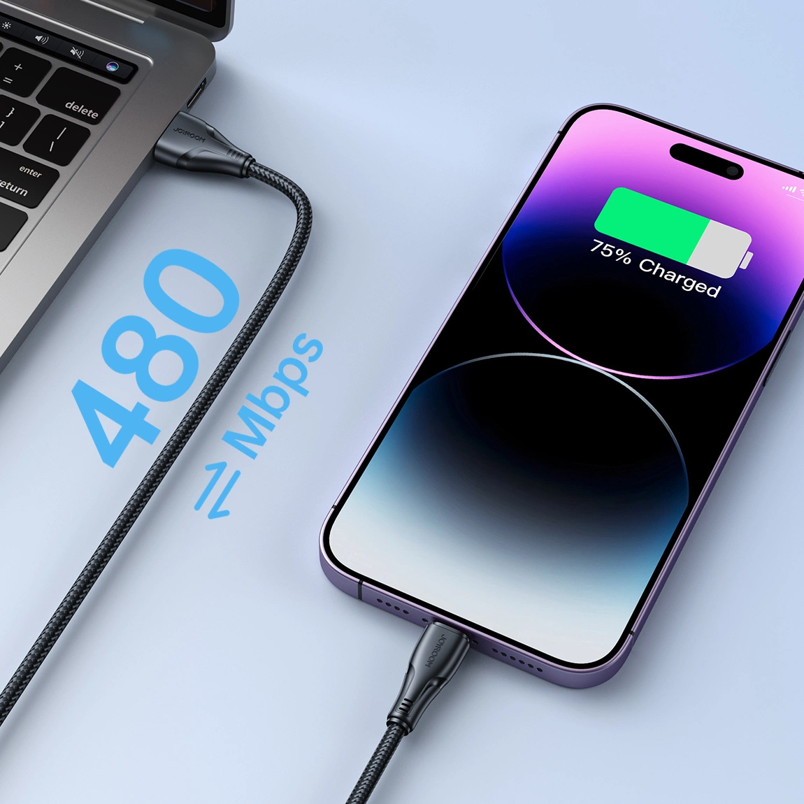 Καλώδιο Δεδομένων και Φόρτισης USB-A - Lightning Joyroom S-A11, 18W, 1.2m, Μαύρο