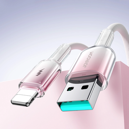 USB-A to Lightning Data and Charging Cable Joyroom S-A42, 18W, 1.2m, White