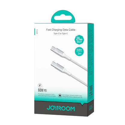 Καλώδιο Δεδομένων και Φόρτισης USB-C - USB-C Joyroom S-A28 Flash, 60W, 2m, Λευκό