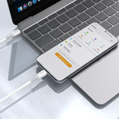 Καλώδιο Δεδομένων και Φόρτισης USB-C - USB-C Dudao L25SC, 60W, 1m, Λευκό