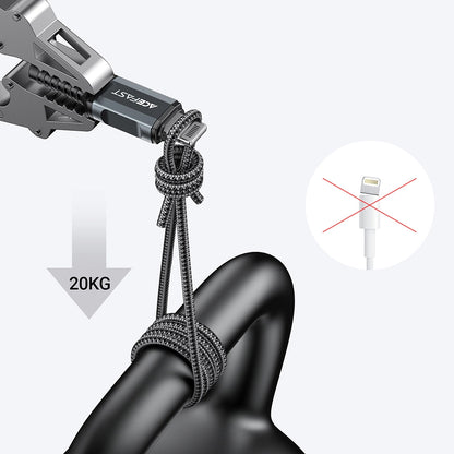 Καλώδιο Δεδομένων και Φόρτισης USB-A - Lightning Acefast C1-02, 18W, 1.2m, Μαύρο