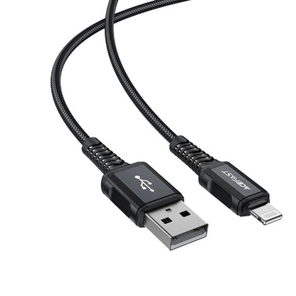 USB-A to Lightning Data and Charging Cable Acefast C4-02, 18W, 1.8m, Black