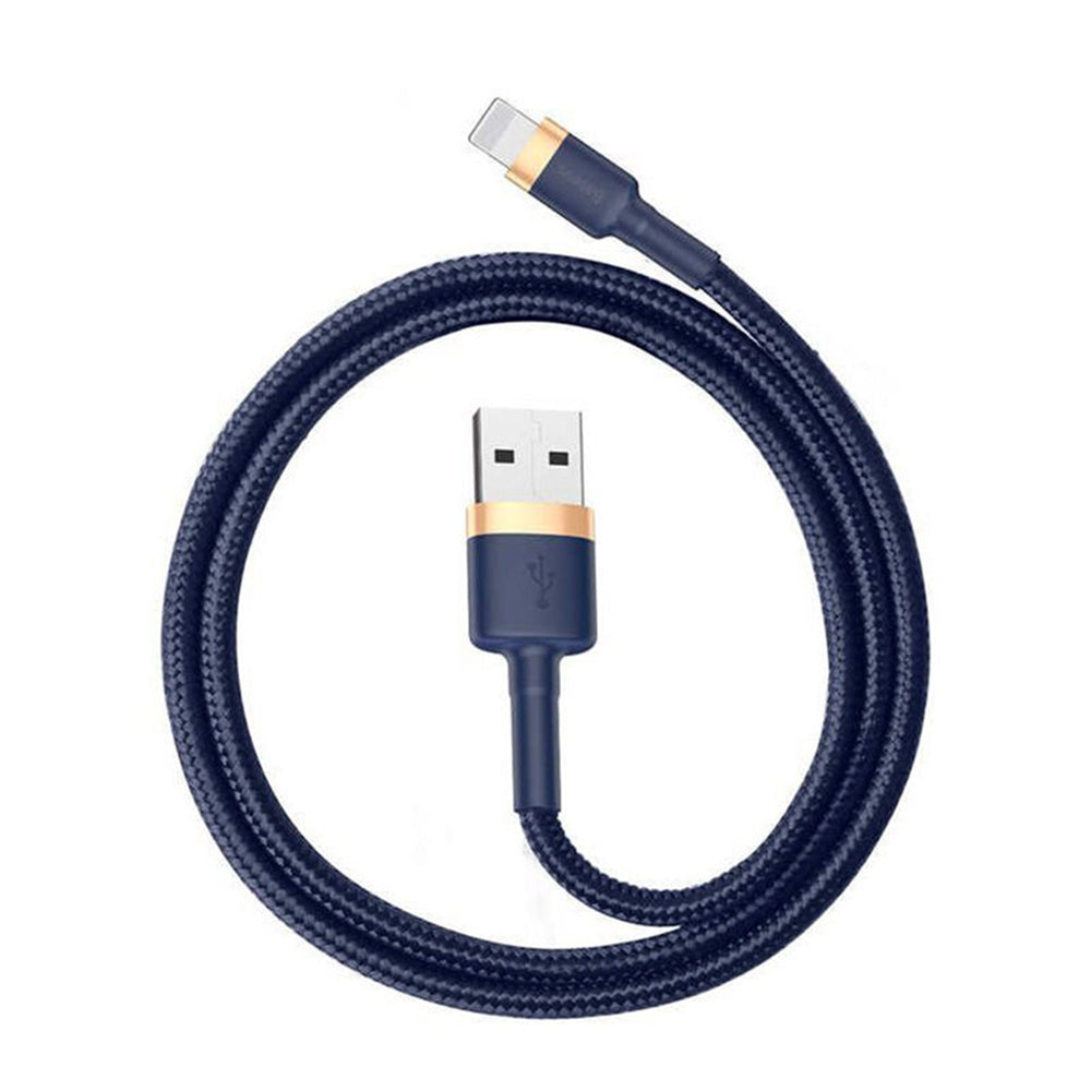 Καλώδιο Δεδομένων και Φόρτισης USB-A - Lightning Baseus Cafule, 18W, 1m, Μπλε Χρυσό CALKLF-BV3
