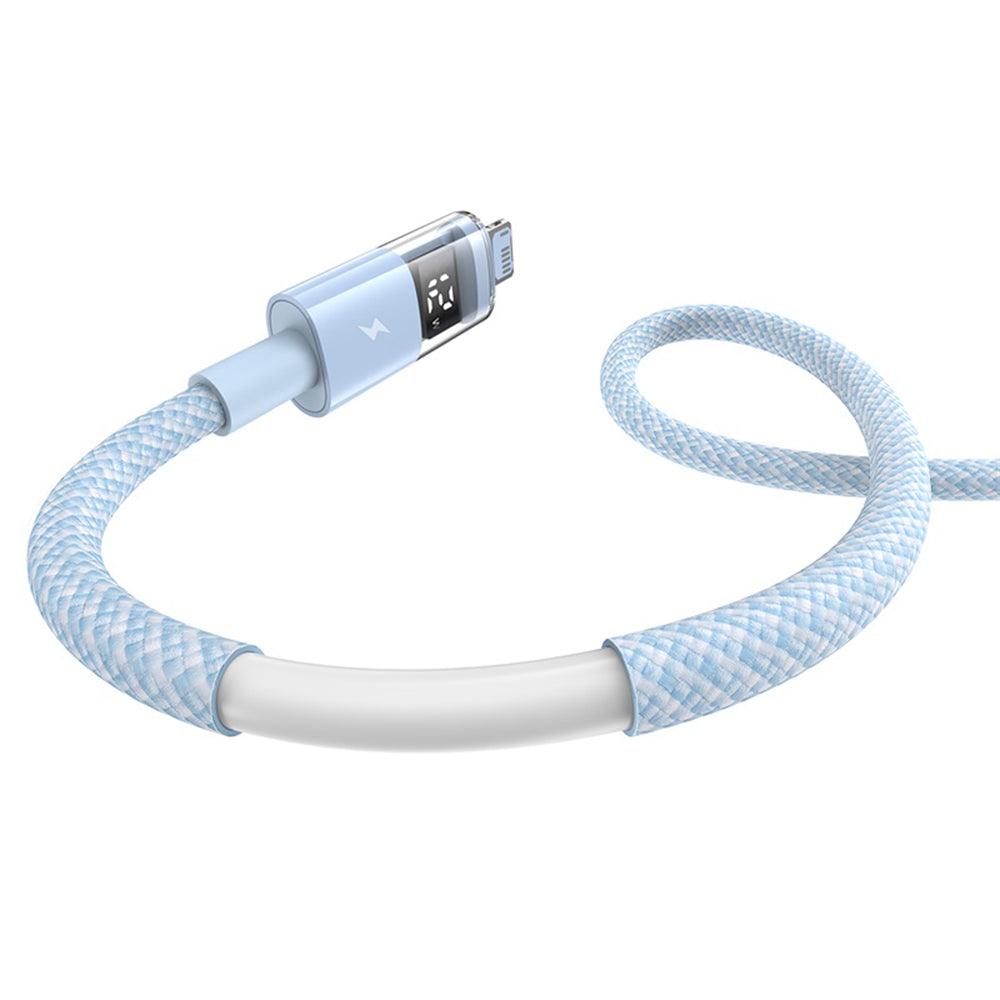 USB-A to Lightning Data and Charging Cable Baseus Display 2, 12W, 1m, Blue P10382700311-00