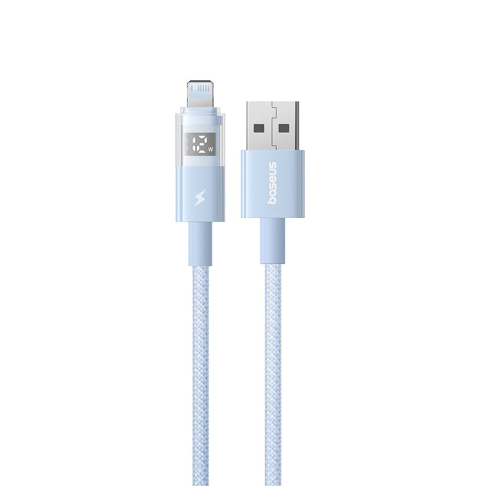 USB-A to Lightning Data and Charging Cable Baseus Display 2, 12W, 1m, Blue P10382700311-00