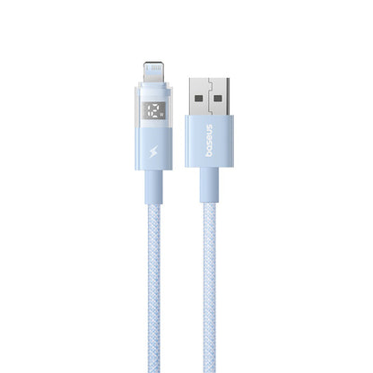 USB-A to Lightning Data and Charging Cable Baseus Display 2, 12W, 1m, Blue P10382700311-00
