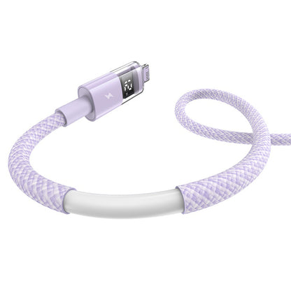 Καλώδιο Δεδομένων και Φόρτισης USB-A - Lightning Baseus Display 2, 12W, 1m, Μωβ P10382700511-00