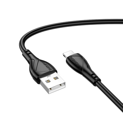 Καλώδιο Δεδομένων και Φόρτισης USB-A - Lightning Borofone BX121 Energy, 18W, 1m, Μαύρο