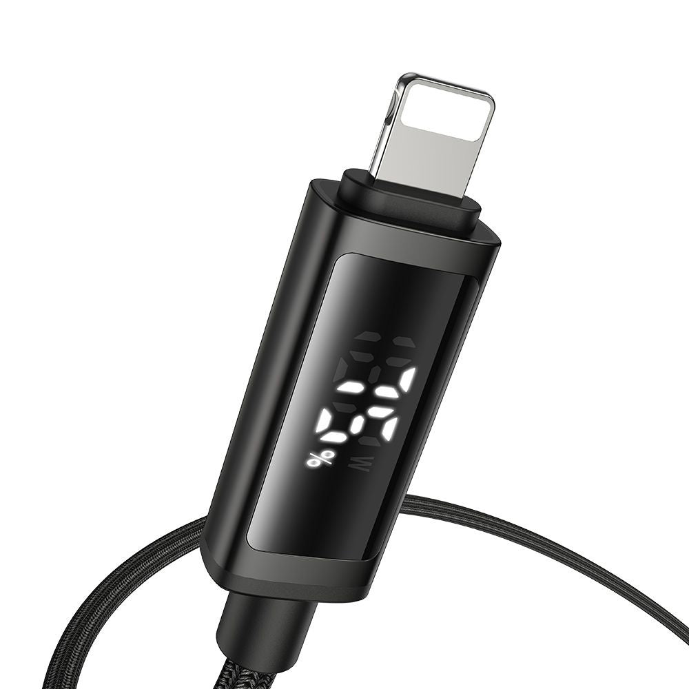USB-A to Lightning McDodo CA-7970 Display Data and Charging Cable, 18W, 1.2m, Black