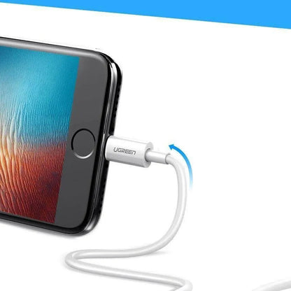 USB-A to Lightning Data and Charging Cable UGREEN US155 (20728), 18W, 1m, White