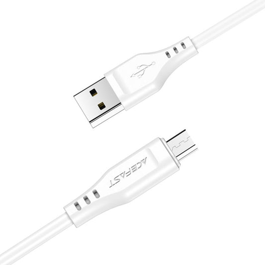 Καλώδιο Δεδομένων και Φόρτισης USB-A - microUSB Acefast C3-09, 18W, 1.2m, Λευκό