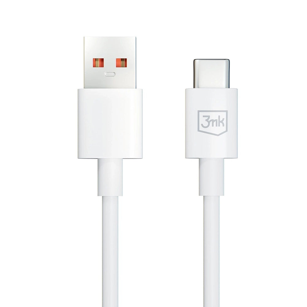 Καλώδιο Δεδομένων και Φόρτισης USB-A - USB-C 3MK Hyper, 60W, 1.2m, Λευκό