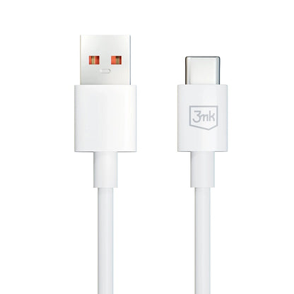 Καλώδιο Δεδομένων και Φόρτισης USB-A - USB-C 3MK Hyper, 60W, 1.2m, Λευκό