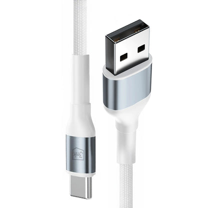 Καλώδιο Δεδομένων και Φόρτισης USB-A - USB-C 3MK Hyper N, 18W, 1m, Λευκό