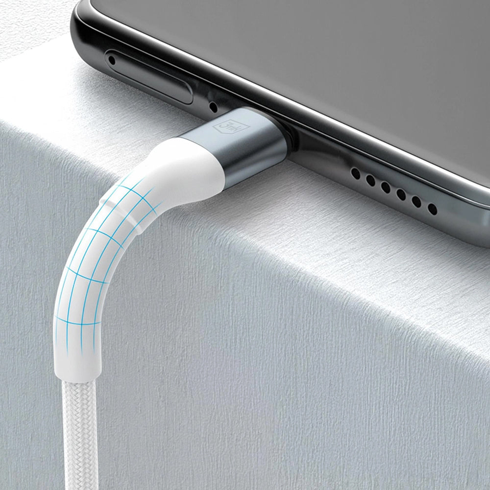 Καλώδιο Δεδομένων και Φόρτισης USB-A - USB-C 3MK Hyper N, 18W, 1m, Λευκό