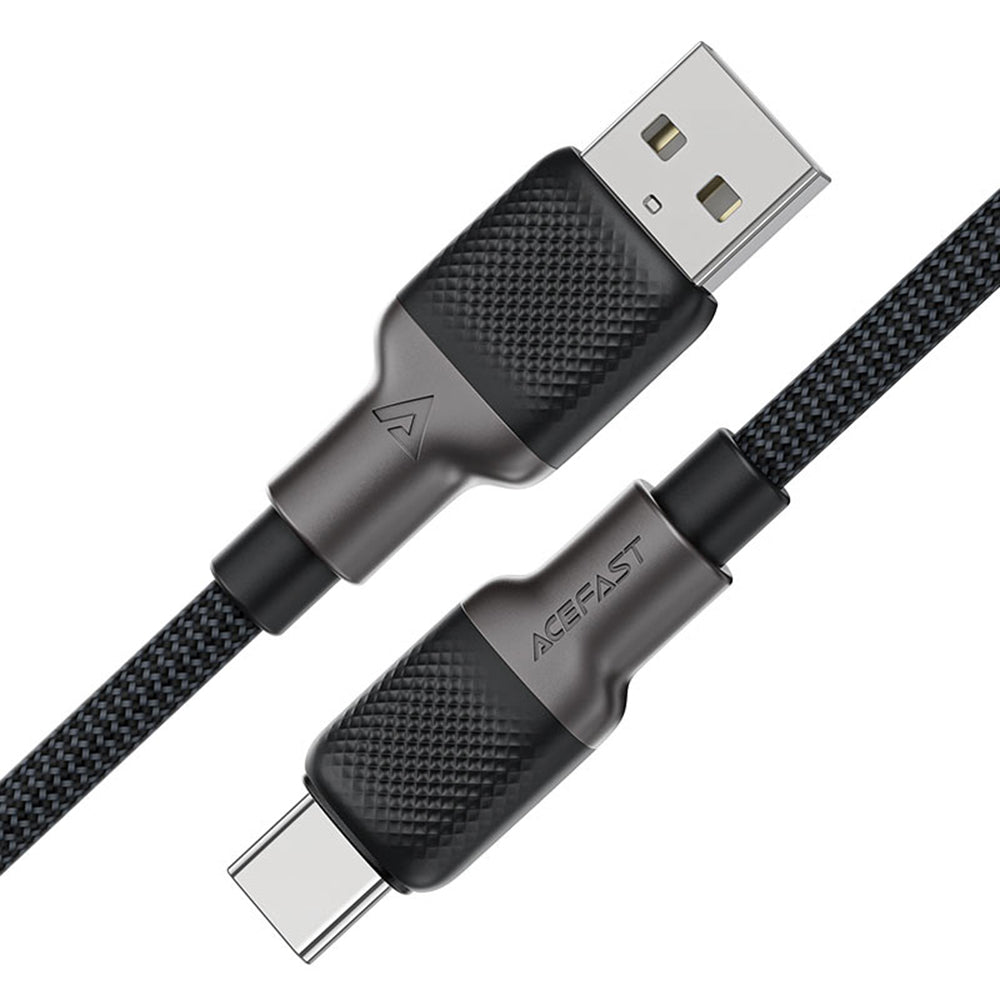 USB-A to USB-C Acefast C10-04 Data and Charging Cable, 18W, 1.2m, Black