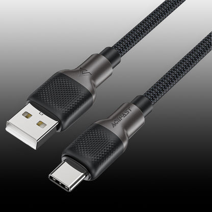 USB-A to USB-C Acefast C10-04 Data and Charging Cable, 18W, 1.2m, Black