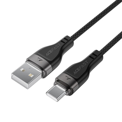 USB-A to USB-C Data and Charging Cable Acefast C11-04, 18W, 1.2m, Black