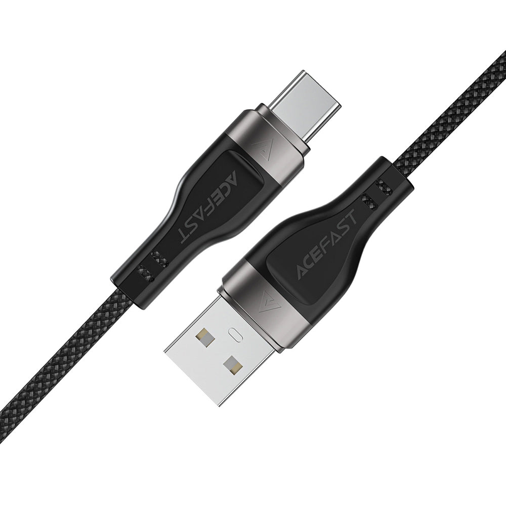 USB-A to USB-C Data and Charging Cable Acefast C11-04, 18W, 1.2m, Black