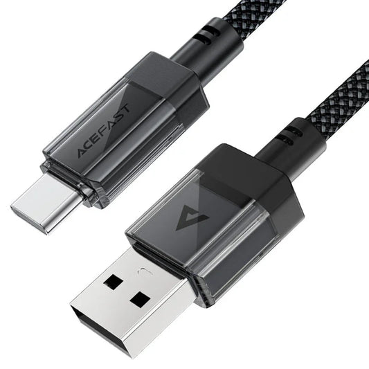 Καλώδιο Δεδομένων και Φόρτισης USB-A - USB-C Acefast C12-04, 18W, 1.2m, Μαύρο