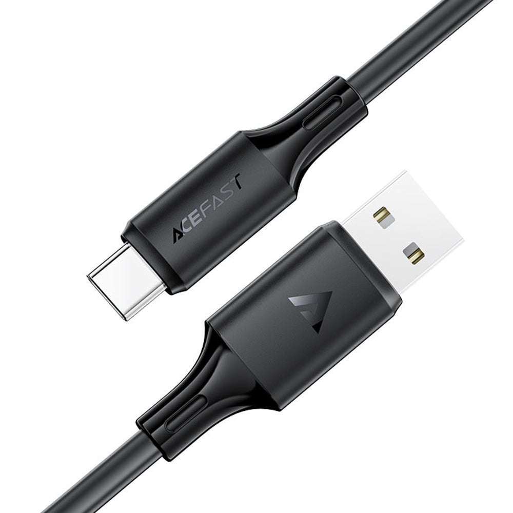 USB-A to USB-C Data and Charging Cable Acefast C17-04, 18W, 1.2m, Black
