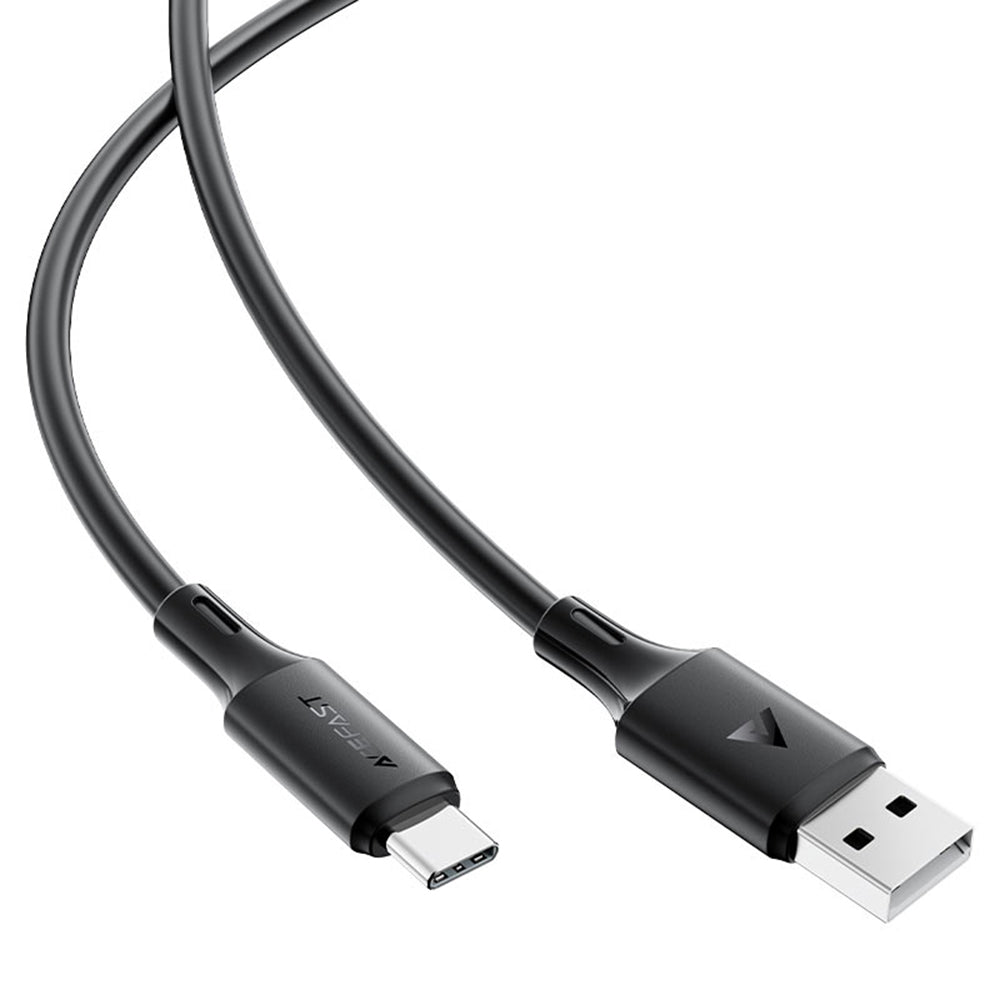 USB-A to USB-C Data and Charging Cable Acefast C17-04, 18W, 1.2m, Black