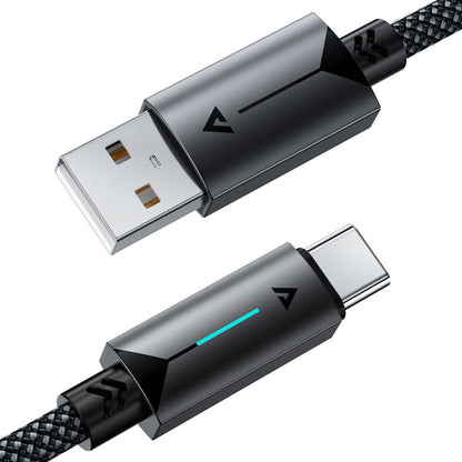 Καλώδιο Δεδομένων και Φόρτισης USB-A - USB-C Acefast C19-04, 18W, 1.2m, Μαύρο