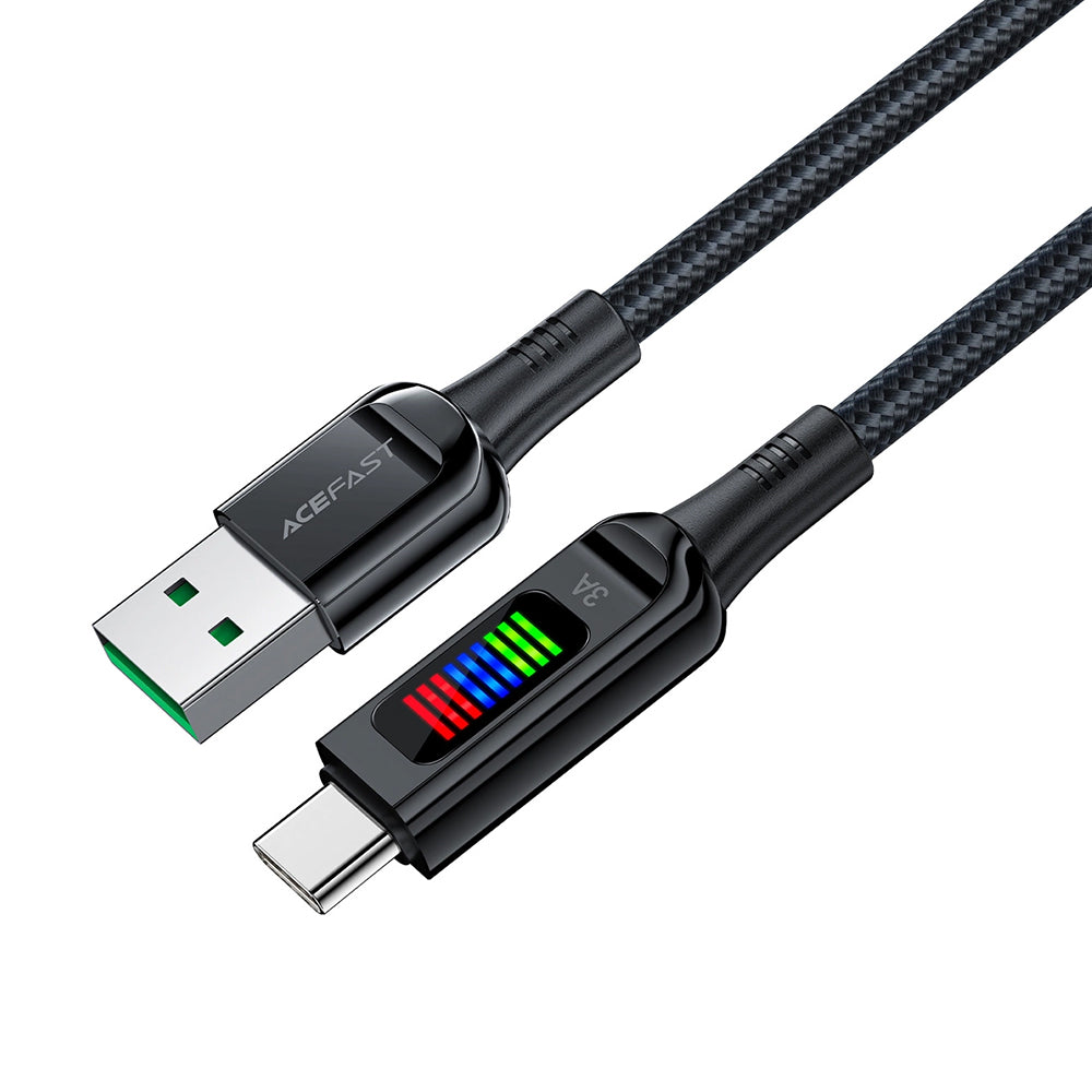 Καλώδιο Δεδομένων και Φόρτισης USB-A - USB-C Acefast C7-04, 18W, 1.2m, Μαύρο