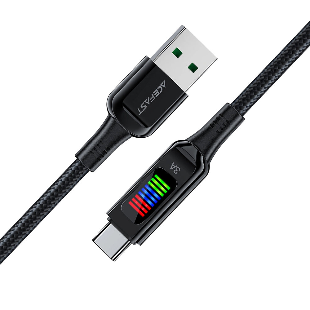 Καλώδιο Δεδομένων και Φόρτισης USB-A - USB-C Acefast C7-04, 18W, 1.2m, Μαύρο