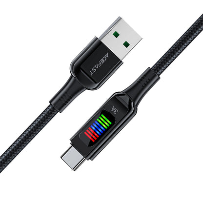 Καλώδιο Δεδομένων και Φόρτισης USB-A - USB-C Acefast C7-04, 18W, 1.2m, Μαύρο