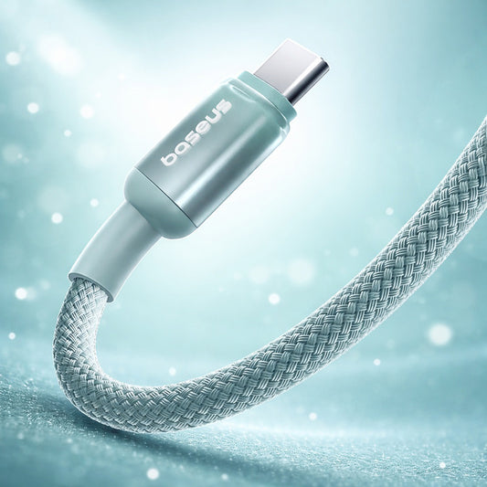 Καλώδιο Δεδομένων και Φόρτισης USB-A - USB-C Baseus Discolor, 100W, 2m, Πράσινο Μπλε E0418500