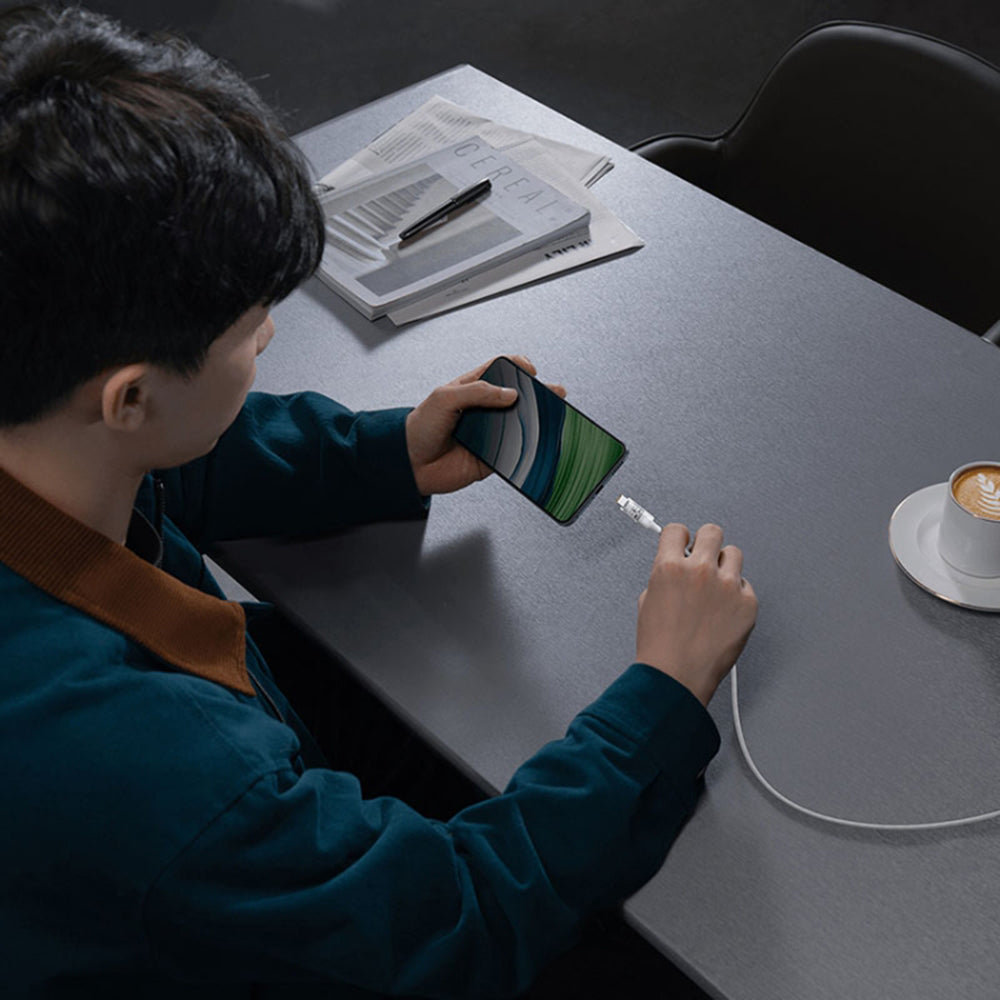 Καλώδιο Δεδομένων και Φόρτισης USB-A - USB-C Baseus Gem, 100W, 1m, Λευκό P10373002211-00