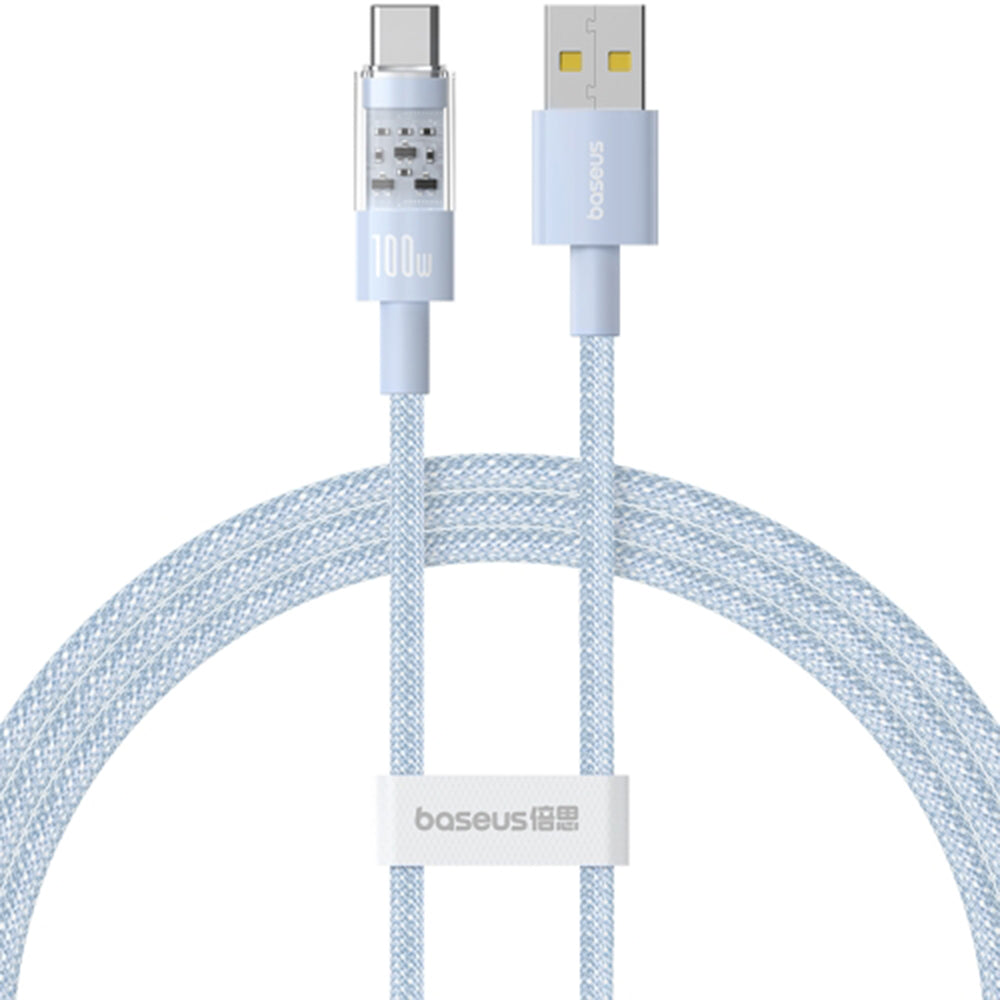 Καλώδιο Δεδομένων και Φόρτισης USB-A - USB-C Baseus Gem, 100W, 2m, Μπλε P10373002311-01