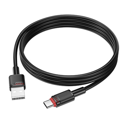 Καλώδιο Δεδομένων και Φόρτισης USB-A - USB-C Borofone BX110 Beneficio, 18W, 1m, Μαύρο