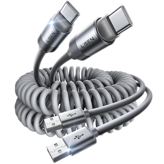 Καλώδιο Δεδομένων και Φόρτισης USB-A - USB-C Lisen L114, 15W, 1m, Γκρι YL0125030001