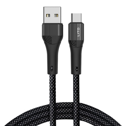 USB-A to USB-C Data and Charging Cable Lito LD14, 60W, 1m, Black