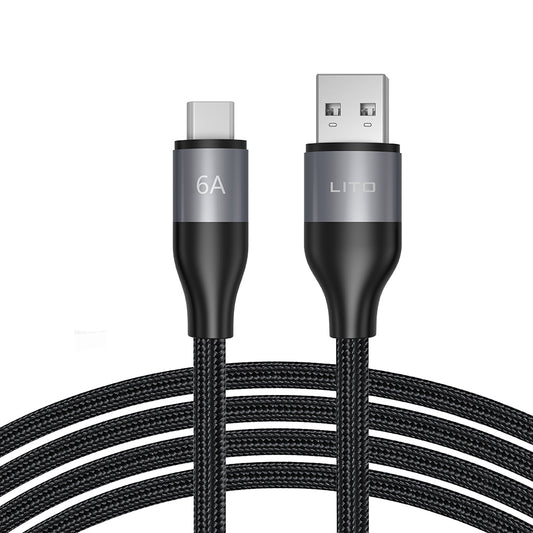 Καλώδιο Δεδομένων και Φόρτισης USB-A - USB-C Lito LD23T, 18W, 1m, Γκρι