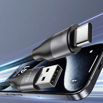 Καλώδιο Δεδομένων και Φόρτισης USB-A - USB-C Lito LD23T, 18W, 1m, Γκρι