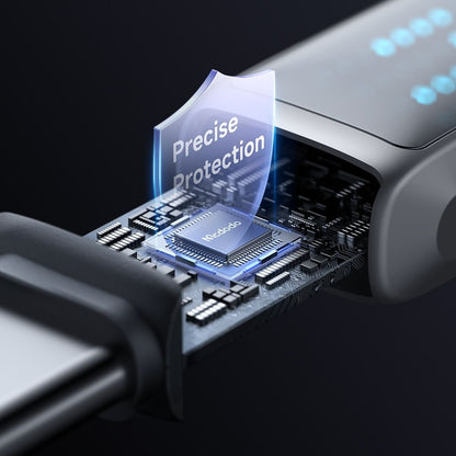 Καλώδιο Δεδομένων και Φόρτισης USB-A - USB-C McDodo CA-2350 Display, 100W, 1.2m, Μαύρο