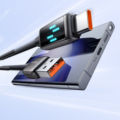 Καλώδιο Δεδομένων και Φόρτισης USB-A - USB-C McDodo CA-2350 Display, 100W, 1.2m, Μαύρο